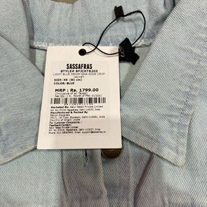 SASSAFRAS Women Washed Denim Jacket