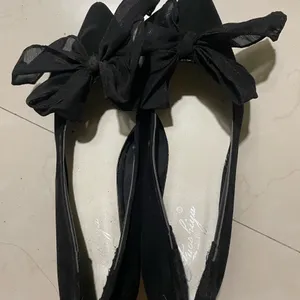 Black Bow Pencil Heels