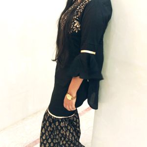 Black Ethnic Sharara For Women