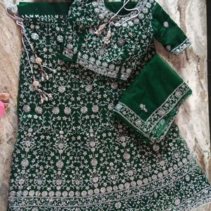 Beautiful Green Lehenga Choli.