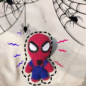 Spiderman Crochet Keychain 🕸️