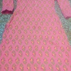 Pink Printed Kurta