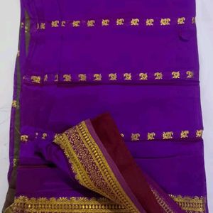 Bangalore Silk Saree With Cloth For Paticoat.