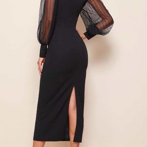 Black Sheath Midi Dress