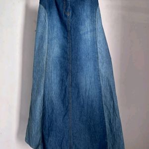 Denim Long Skirt