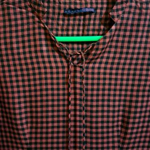 Kraus Red And Black Check Top Shirt Style