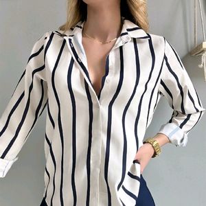 New Stripped Korean Formal Top