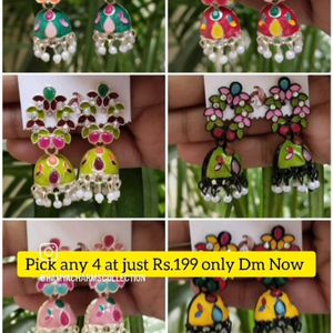 Meenakari Small Jhumki