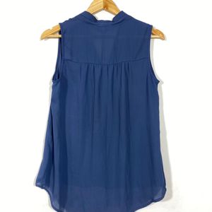 Navy Blue Sleeveless Top