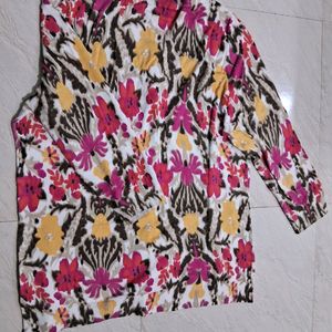 florel print wollen top