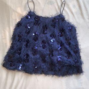 Navy Blue Party Top