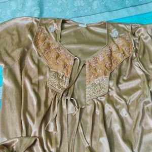 Overcoat Model  Satin Nighty ( Used In Two Ways)