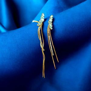 Gold Plated Zircon Studded Earrings