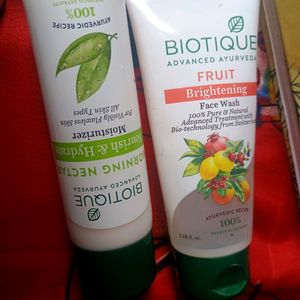 Biotique Face Wash 100ml And Moisturizer 120ml