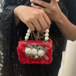 Chain & Pearls Cute Purse