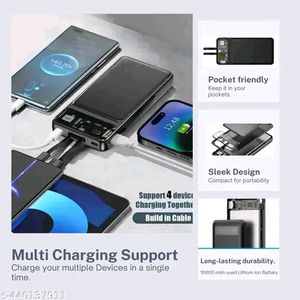 10,000 mAh Ultra Slim Pocket Size Power Bank