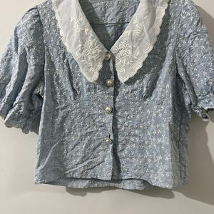 Vintage Sky Blue Top