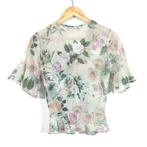 Multicolor Floral Printed V Neck Top (Women's)