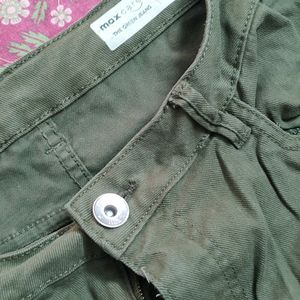 Green Cargo Trousers For Women