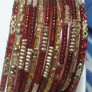 Bangles In Glass Red