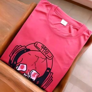 Skull Music Printed Round Neck T-Shirt for Men's