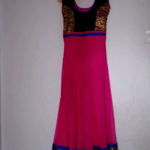 Butifull Anarkali Rose Pink Set