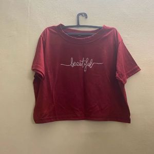 Clearance Sale🔥Maroon Crop Top