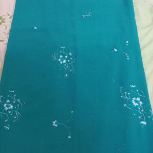 See Green Colour Suit Fabric