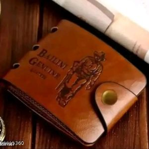 BROWN Artificial Leather Solid Two Fold Wallet For Men