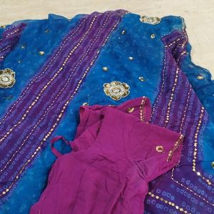 Bandhej Rajasthani Saree Attractive Work