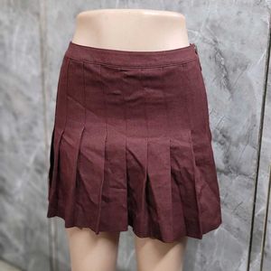 Coffee Brown Tennis Skirt