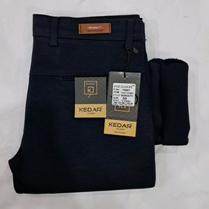 Kedar 1097 Men's Dark Blue Fancy Dobby Trouser