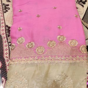 Light Pink Heavy Style Saree