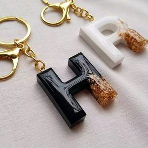 Resin Alphabet Key Chain Customized