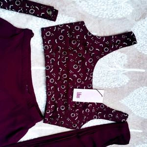 🆕🆕Libas Burgundy Ready To Wear Lehenga Set