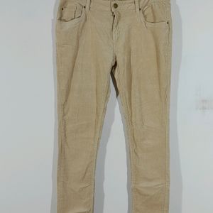 Beige Color Corduroy Pant (Women's)