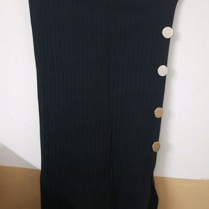 Korean Knitted Side Split Skirt