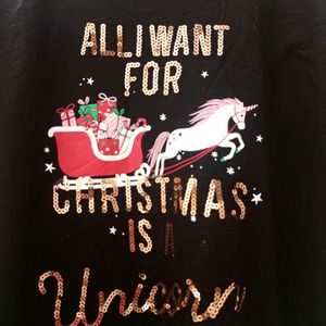 CHRISTMAS SPECIAL BLACK T-SHIRT FOR GIRL'S