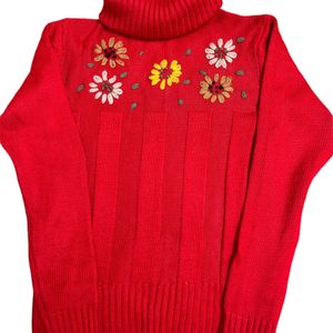 Red Printed Sweatshirt - Women