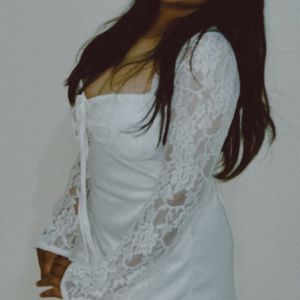 Liana Laced Up White Dress