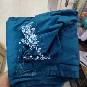 Sell Offer On Naira Cut Teal Blue Embroidered Kurt