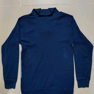 Navy Blue Turtle Neck Sweatshirt