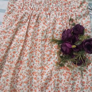 Beautiful Floral Split Skirt