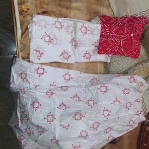 Cotton Kurta Skirt Dupatta