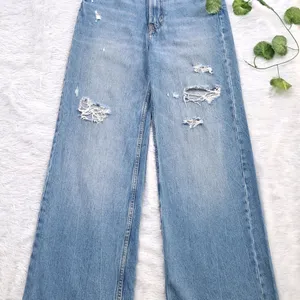 H&M Ripped Wide Leg Jeans (25-26)