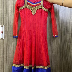 RED ANARKALI SUIT WITH SLAX ❤️