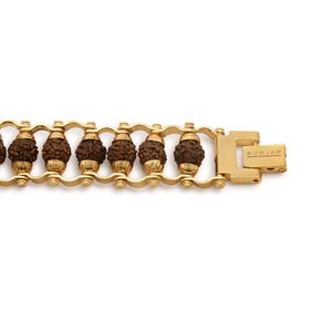 Gold plated 5 Mukhi Rudraksha Bracelet