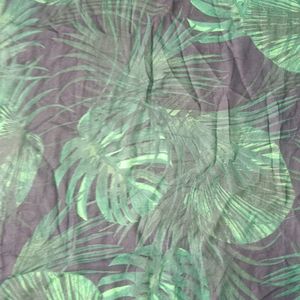 Green Leaf Design Georgette Material