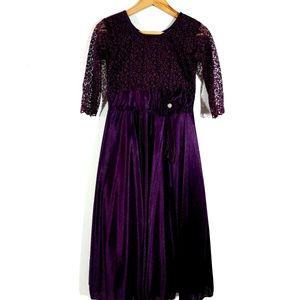 Dark Purple Kids Frock