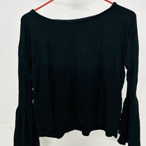 Bell Sleeves Black Top